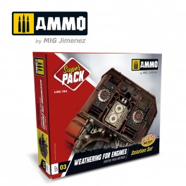 AMMO by Mig 7804 Weathering For Engines Super Pack