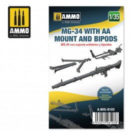 AMMO by Mig 8103 1/35 MG-34 With AA Mount & Bipods