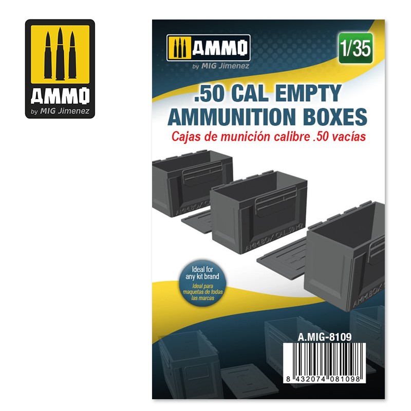 AMMO by Mig 8109 .50 Cal Empty Ammunition Boxes