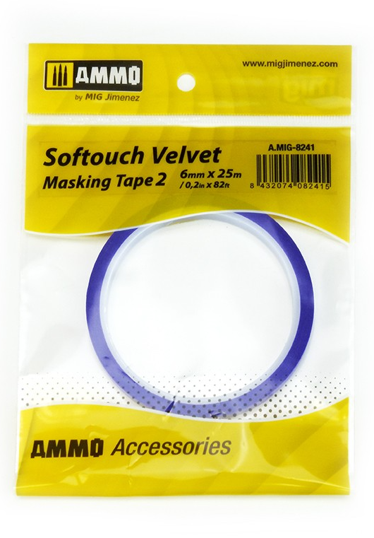 AMMO by Mig 8241 Softouch Velvet Masking Tape #2 (6mm x 25m)