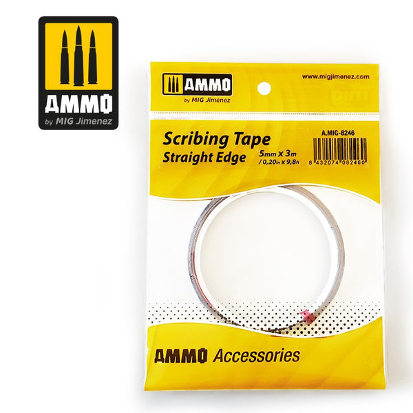 AMMO by Mig 8246 Scribing Tape- Straight Edge (5mm x 3m)