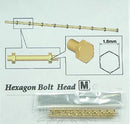 Adlers Nest 0009 1/35  Hexagon Bolt Head 1.0mm, M, Brass