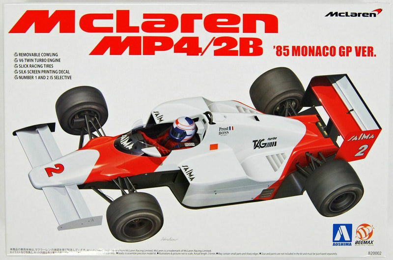 Aoshima 81914 1/20 McLaren MP4/2B '85 MONACO GP Version