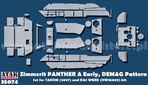 ATAK 35074 1/35 Zimmerit for PantherA Early DEMAG (Takom/Das Werk)