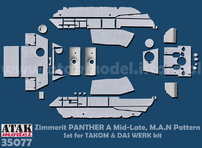 ATAK 35077 1/35 Zimmerit Panther A Mid-Late MAN Pattern