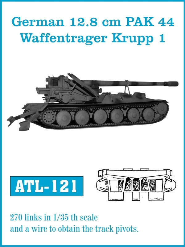 Friulmodel ATL-121 German 12.8cm PAK 44 / Waffentrager Krupp 1 tracks