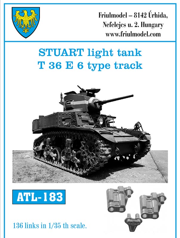 Friulmodel ATL-183 Stuart light tank T36E6 type tracks