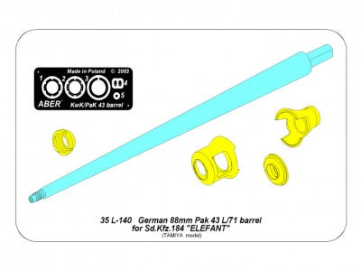 ABER 35L140 1/35 German 88mm Pak 43/1 L/71 Barrel for "Elepfant"