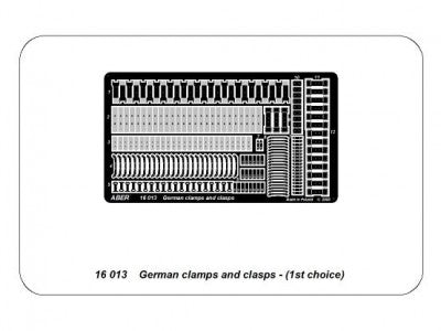 ABER 16013 1/16 German Clamps and Clasps (1st Choice)