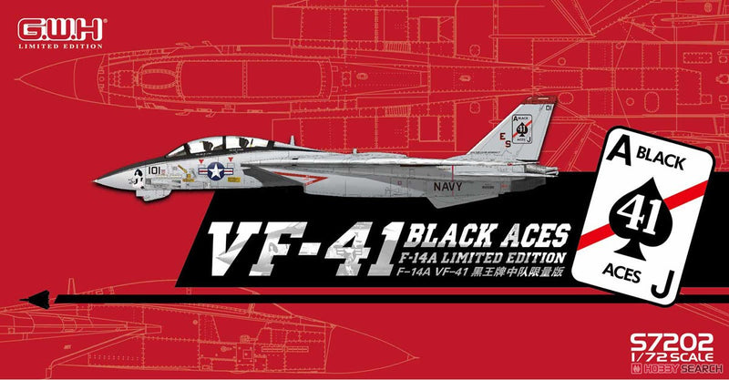 Great Wall Hobby S7202 1/72 U.S. Navy F-14A VF-41 "Black Aces" Tomcat - Limited