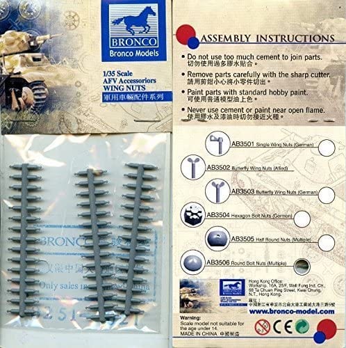 1/35 Bronco Models Round Bolt Nuts Accessories Kit