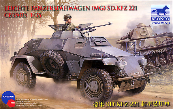 Bronco Models 35013 1/35 Leichte Panzerspahwagen (MG) Sdkfz 221 Armored Car
