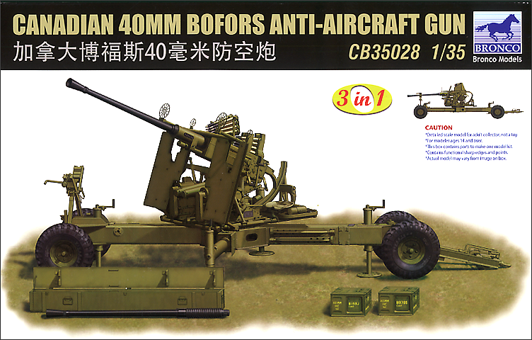 Bronco Models CB35028 1/35 40mm Canadian Bofors Anti-Aircraft Gun