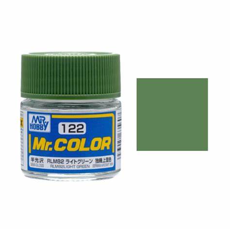 Mr. Hobby Mr. Color 122 - RLM82 Light Green (Semi-Gloss/Aircraft) - 10ml