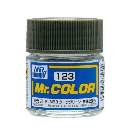Mr. Hobby Mr. Color 123 - RLM83 Dark Green (Semi-Gloss/Aircraft) - 10ml