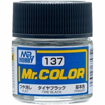 Mr. Hobby Mr. Color 137 - Tire Black (Gloss/Primary) - 10ml