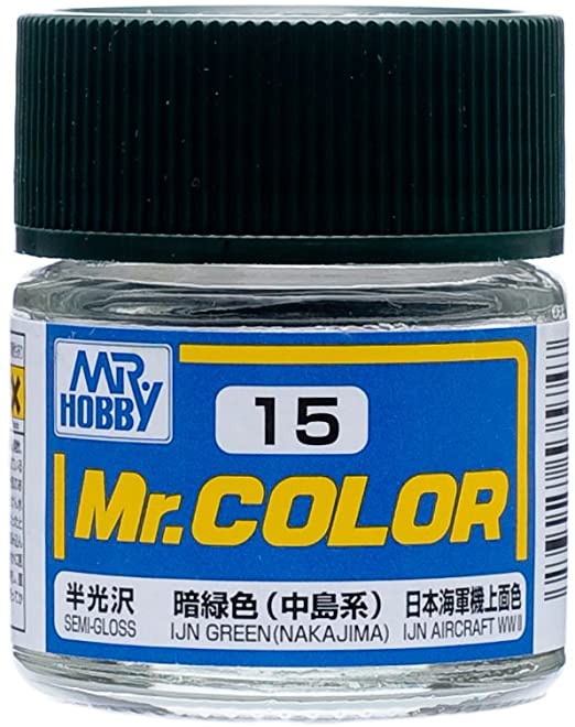 Mr. Hobby Mr. Color 15 - IJN Green (Nakajima) (Semi-Gloss Aircraft) - 10ml