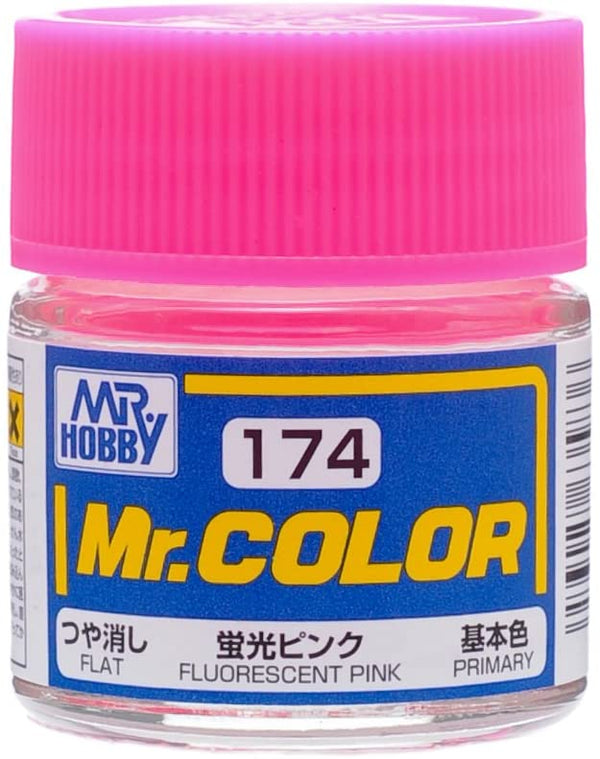 Mr. Hobby Mr. Color 174 - Fluorescent Pink (Gloss/Primary) - 10ml