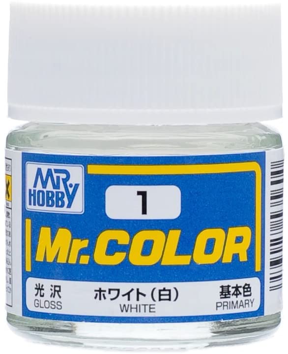 Mr. Hobby Mr. Color 1- White (Gloss/Primary) - 10ml