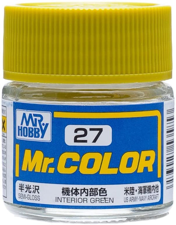 Mr. Hobby Mr. Color 27 - Interior Green (Semi-Gloss) - 10ml