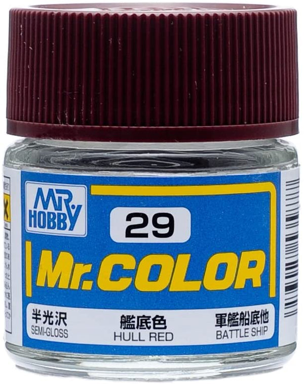 Mr. Hobby Mr. Color 29 - Hull Red (Semi-Gloss/Ship) - 10ml