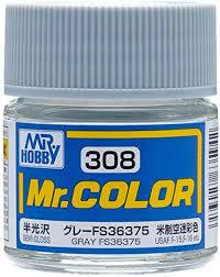 Mr. Hobby Mr. Color 308 - Gray FS36375 (Semi-Gloss/Aircraft) - 10ml