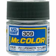 Mr. Hobby Mr. Color 309 - Green FS34079 (Semi-Gloss) - 10ml