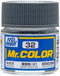 Mr. Hobby Mr. Color 32 - Dark Gray(2) (Semi-Gloss/Ship) - 10ml