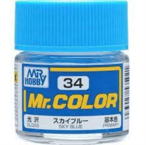 Mr. Hobby Mr. Color 34 - Sky Blue (Gloss/Primary) - 10ml