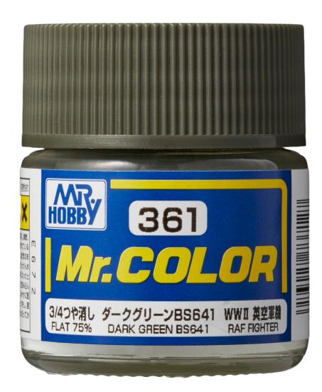 Mr. Color 361 - Dark Green BS641, WWII Mid-Late RAF Standard Color - 10ml
