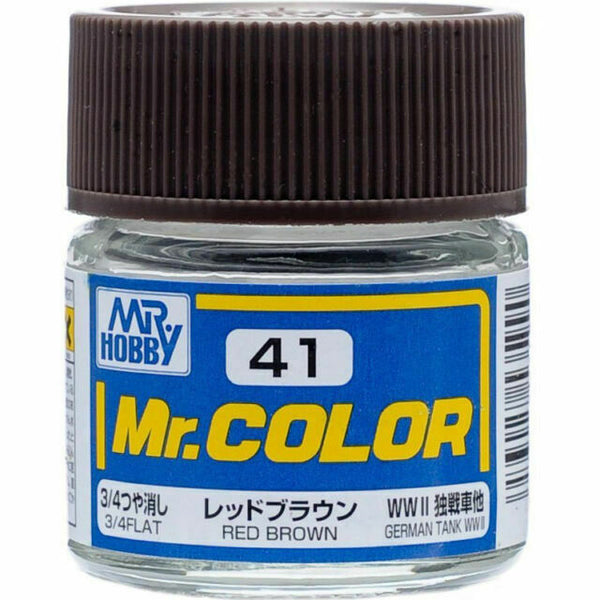 Mr. Hobby Mr. Color 41 - Red Brown (Flat/Tank) - 10ml