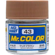 Mr. Hobby Mr. Color 43 - Wood Brown (Semi-Gloss/Primary) - 10ml