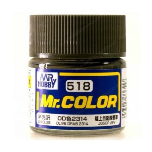 Mr. Hobby Mr. Color 518 - Olive Drab 2314 Japan Ground Self-Defense Force Vehicle - 10ml