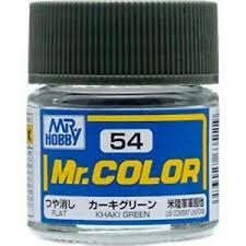 Mr. Hobby Mr. Color 54 - Khaki Green (Flat/Tank) - 10ml