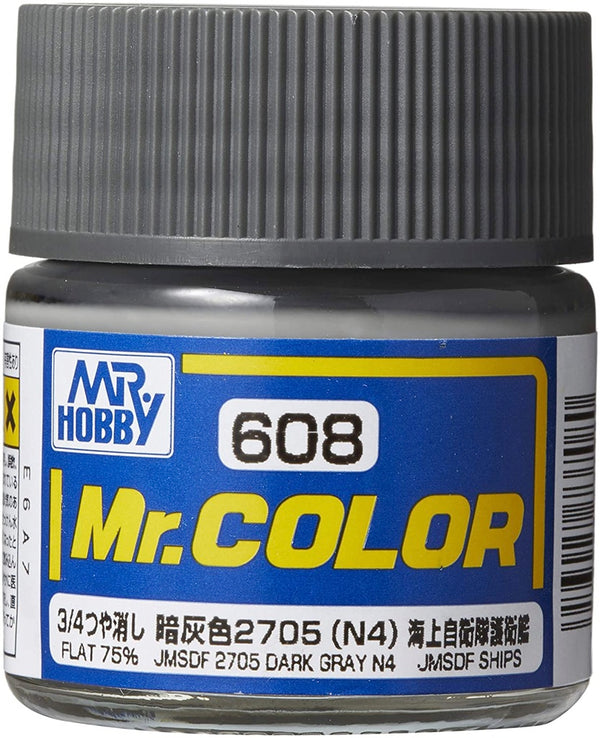 Mr. Hobby Mr. Color 608 - Jmsdf 2705 Dark Gray N4 (Japan Maritime Self-Defense Force Ships) - 10ml