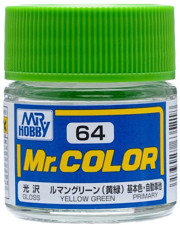 Mr. Hobby Mr. Color 64 - Yellow Green (Gloss/Primary) - 10ml