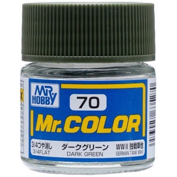 Mr. Hobby Mr. Color 70 - Dark Green (Flat/Tank) - 10ml