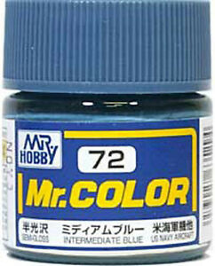 Mr. Hobby Mr. Color 72- Intermediate Blue (Semi-Gloss/Aircraft) - 10ml