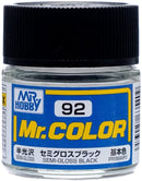 Mr. Hobby Mr. Color 92 - Semi-Gloss Black (Semi-Gloss/Primary) - 10ml