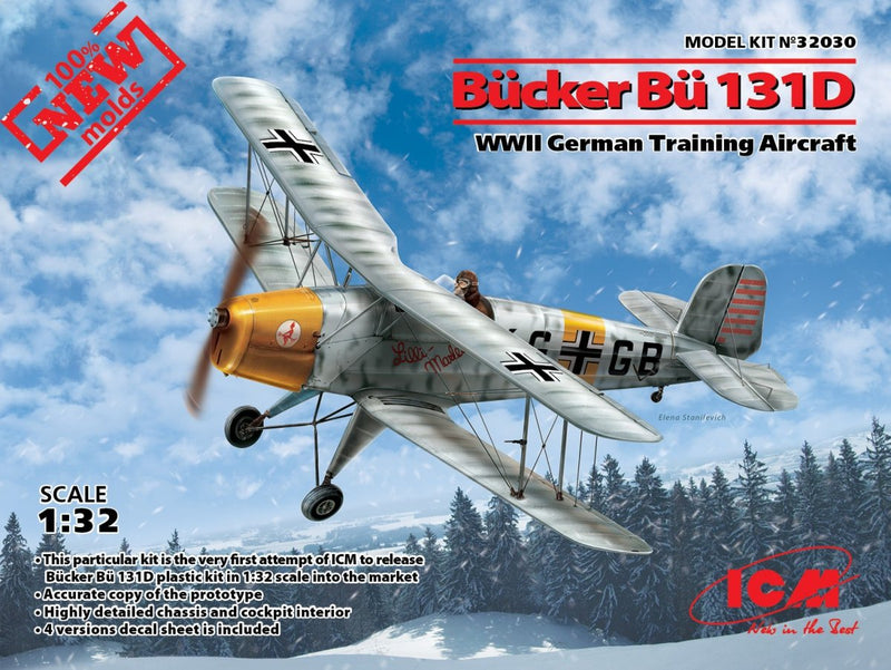 ICM 32030 1/32 Bücker Bü131D - German Trainer