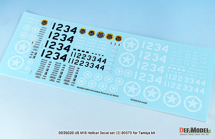 Def Model DD35020 1/35 US M18 Hellcat Decal set (2) - 805TD