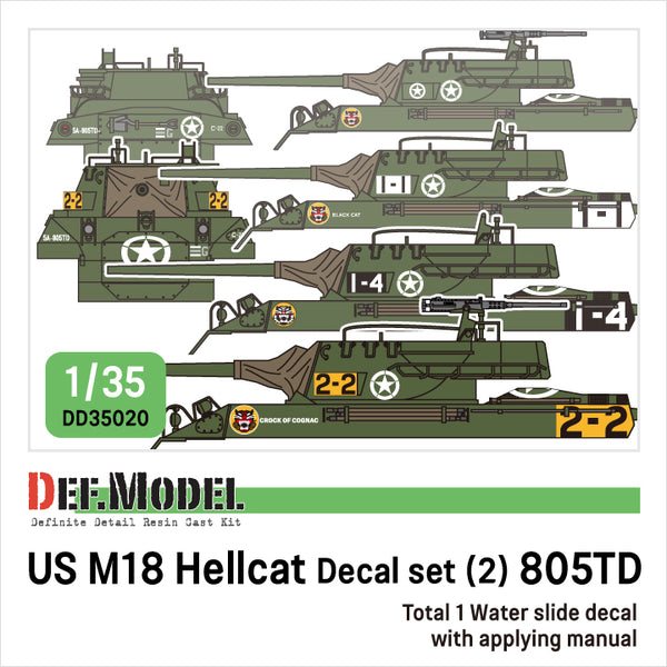 Def Model DD35020 1/35 US M18 Hellcat Decal set (2) - 805TD