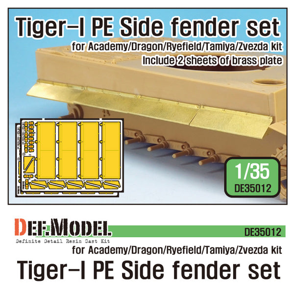 Def Model DE35012 1/35 German Tiger-I Tank Side fender set (for 1/35 Tiger-I kit)