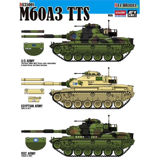 Def Model DA35001 1/35 M60A3 TTS (last version Patton tank)