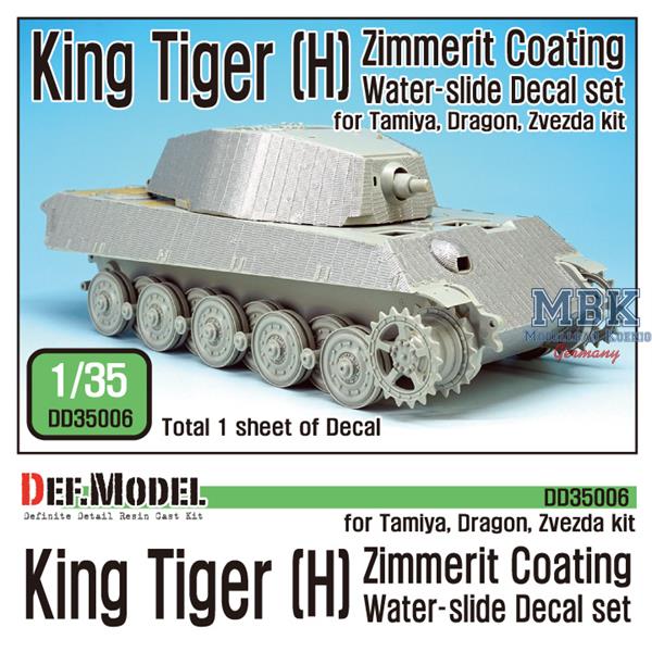 Def Model DD35006 1/35 King Tiger [H] Zimmerit Decal set