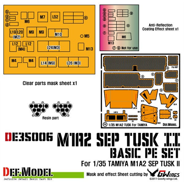 Def Model DE350061/35 M1A2 SEP Tusk II Basic PE Set