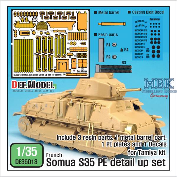 Def Model DE35013 1/35 French Somua S35 PE Detail up Set
