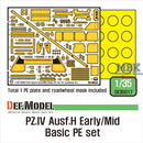 Def Model DE35017 1/35 German Pz.IV Ausf.H Early/Mid Basic PE set