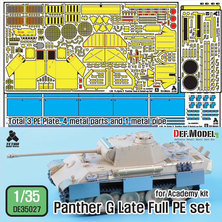 Def Model DE35027 1/35 Panther G late Full PE Set for 1/35 Academy Kit