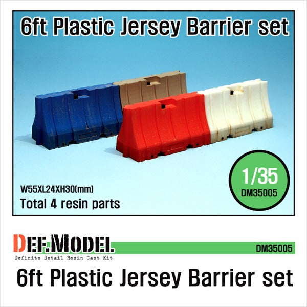 Def Model DM35005 1/35 Modern 6ft Plastic Jersey Barrier set